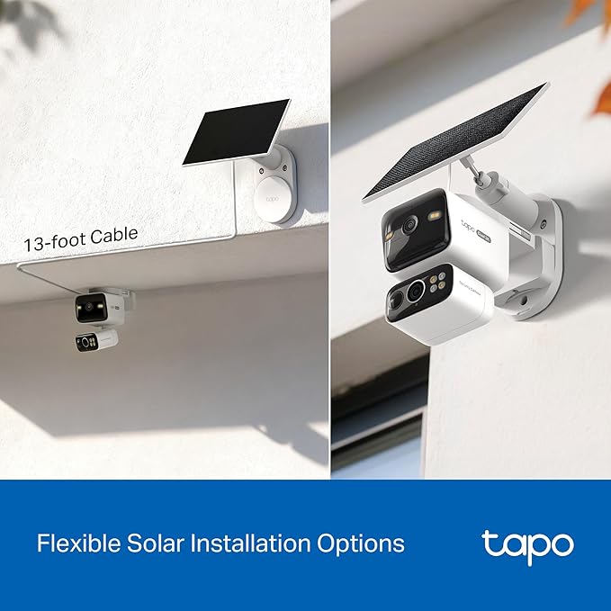 Tapo 2K Dual Lens Pan/Tilt Security Battery Camera Wireless w/Solar Panel - Image 5