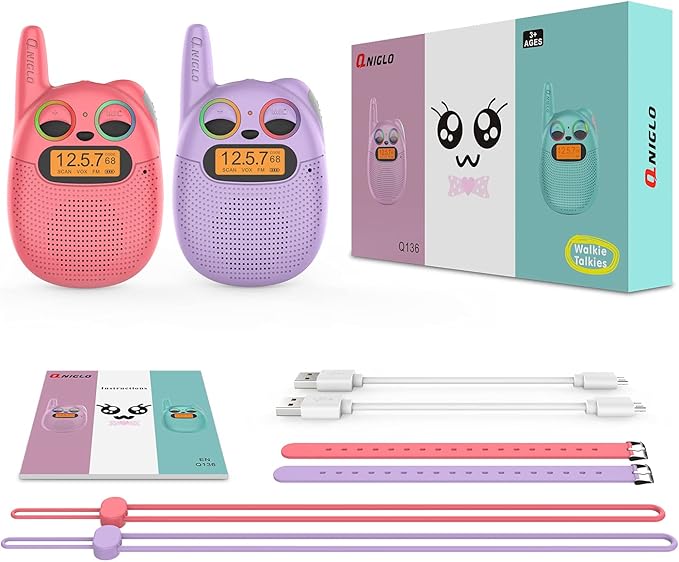 Walkie Talkies for Kids Rechargeable, Christmas Birthday Gifts for Girls Age 3-9 - Image 9