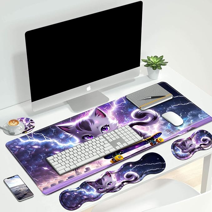 4 in 1 Ergonomic Keyboard Wrist Rest & Mouse Pad Wrist Rest Set, Large XXL - Image 7