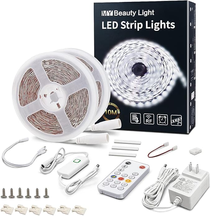 MY BEAUTY LIGHT LED Strip Lights Warm White, 32.8ft Dimmable LED Light Strip by MYBEAUTYLIGHT
