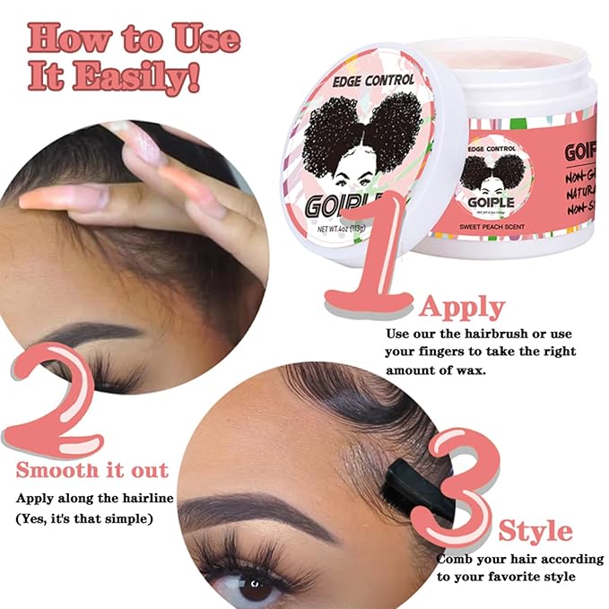 Edge Control Wax for Women Strong Hold Non-greasy Edge Control Smoother Edge Wax - Image 6