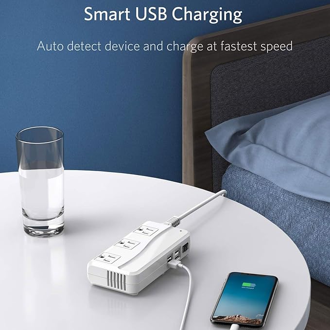 BESTEK Universal Travel Adapter 100-220V to 110V Voltage Converter 250W - Image 5