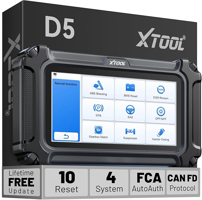 XTOOL D5 Car Code Reader and Reset Tool, Engine ABS SRS Transmission Car by XTOOL