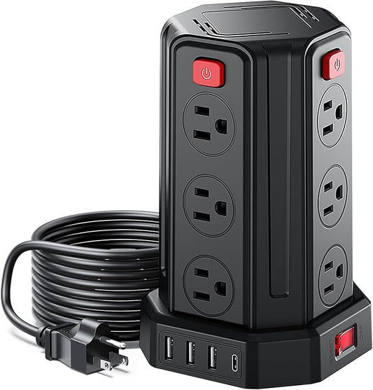 Power Strip Surge Protector, 6.5 Ft Extension Cord by SMALLRT