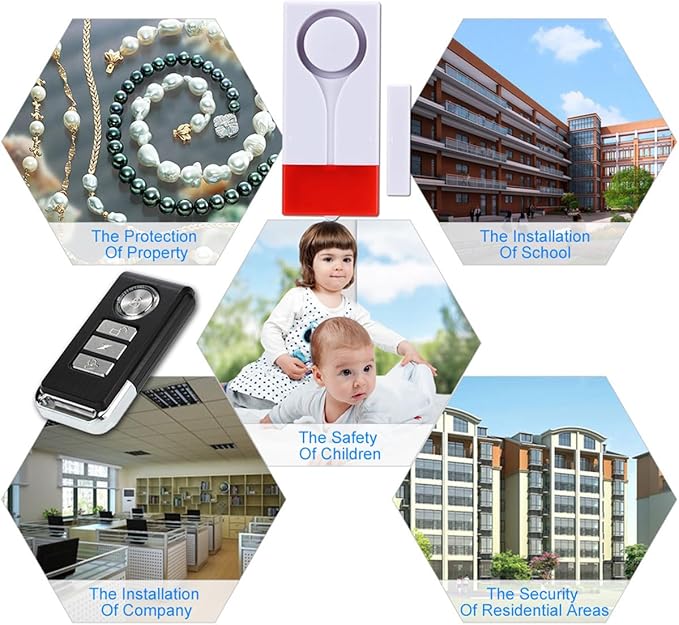 Meichoon Door Window Alarm for Home Security Sensor Wireless Anti-Theft Burglar - Image 4