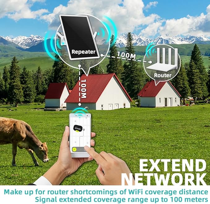 WiFi Extender Signal Booster Solar Battery Outdoor, Long Range up to 300-feet - Image 7