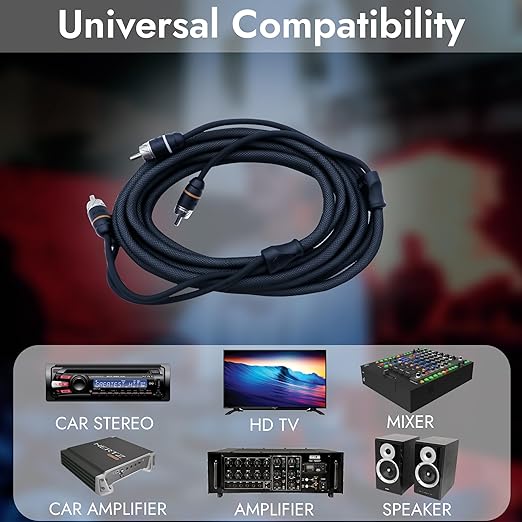 Elite Audio Premium Series 12ft. 2-Channel Car Audio RCA Cable – Double Shielded - Image 7