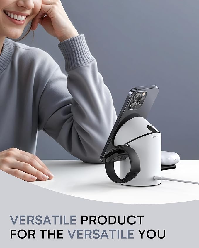ZEEHOO 3 in 1 Charging Station for Apple Devices, Mag-Safe Charger Stand - Image 7