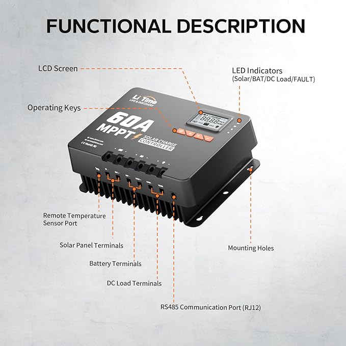 LiTime MPPT Solar Charge Controller - Image 6