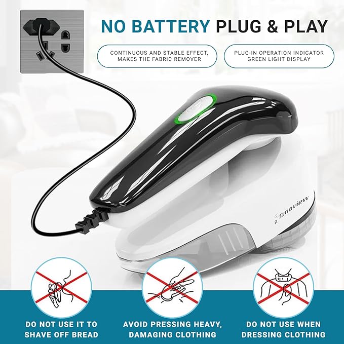 Power Corded Electric Fabric Shaver, No Battery, Pilling & Fuzz Remover - Image 7