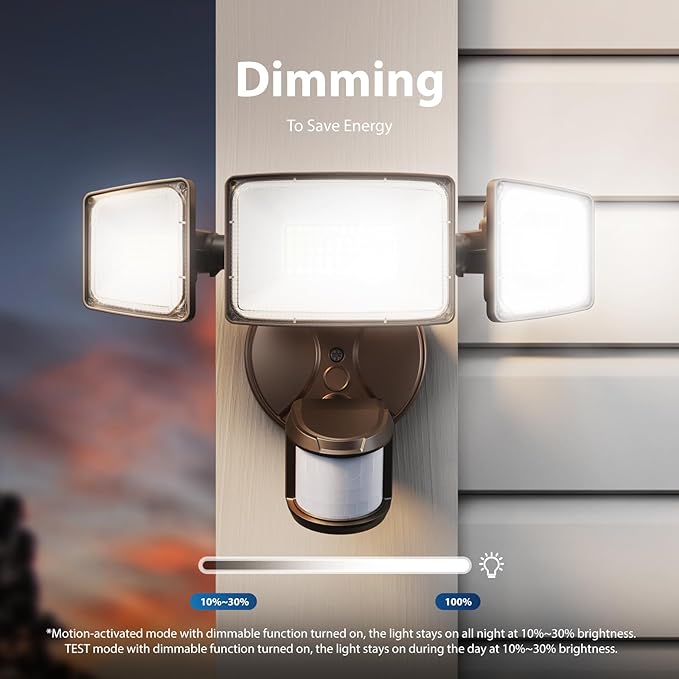 Onforu 100W LED Motion Sensor Outdoor Lights, Dusk to Dawn Flood Light Outdoor - Image 5