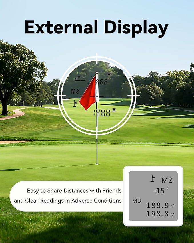 DAZHEN Golf Rangefinder with Slope, 1200 Yards Laser Range Finder Golfing with - Image 2
