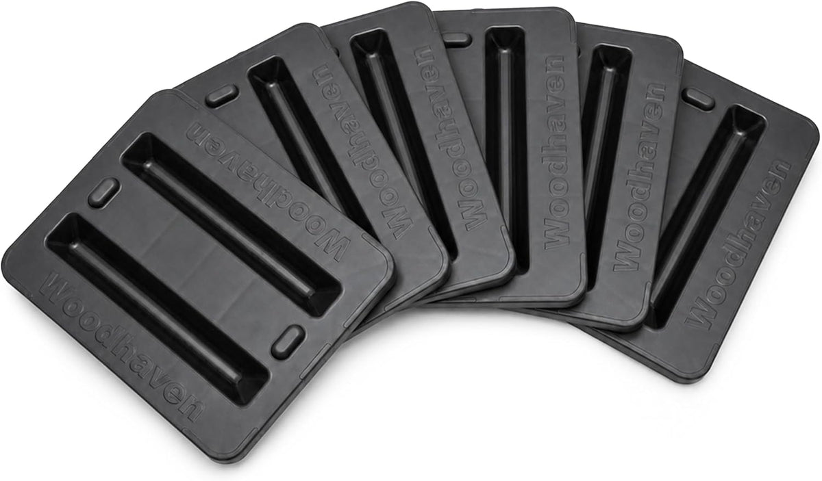 woodhaven firewood rack support bases 6 pack black, main product view