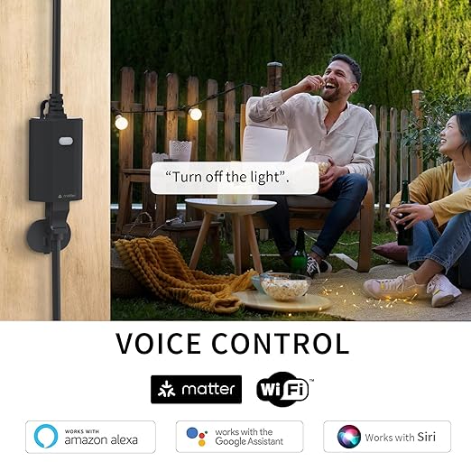Minoston Outdoor Smart Plug, Matter Smart Plug, Smart Home Wi-Fi Outlet IP65 - Image 4