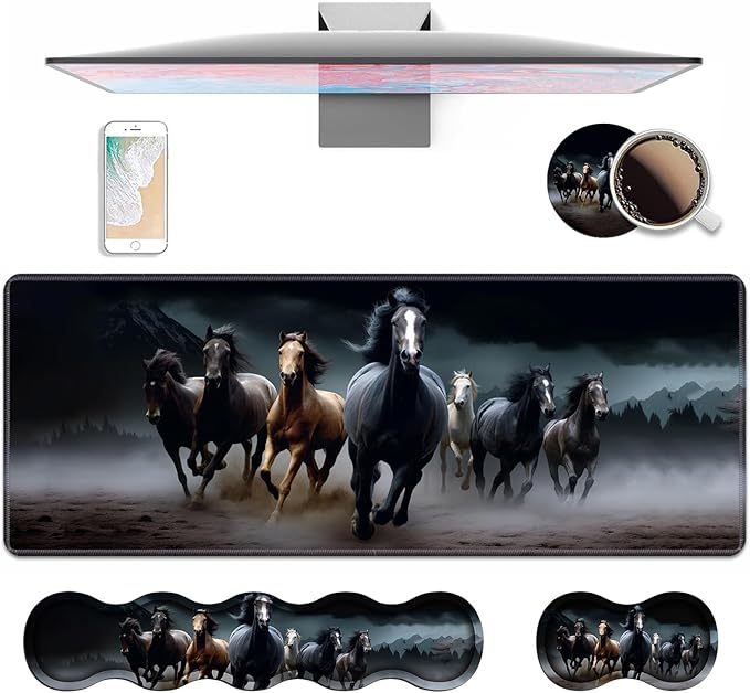 4 in 1 Ergonomic Keyboard Wrist Rest & Mouse Pad Wrist Rest Set, Large XXL by Unknown