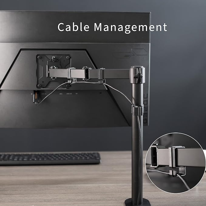 VIVO Single 13 to 38 inch Ultrawide Monitor Arm Desk Mount, Regular Screens up - Image 8