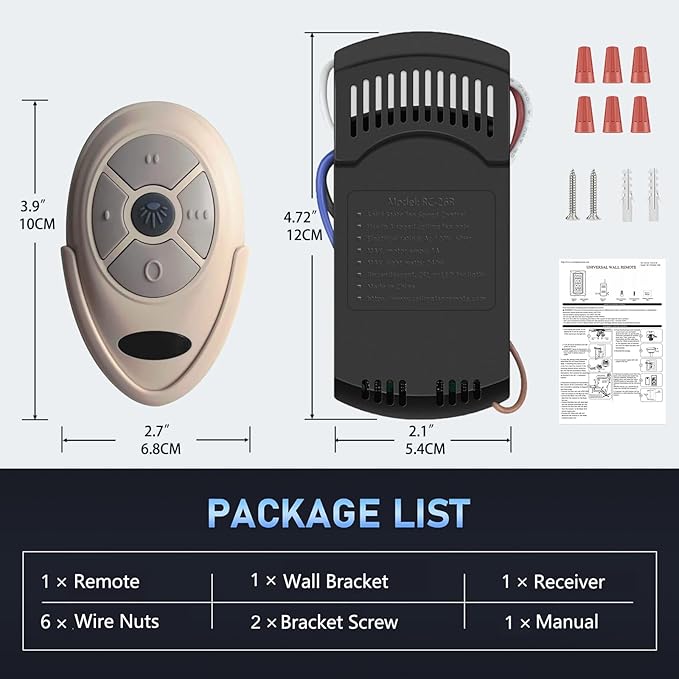 Universal Ceiling Fan Remote Control Kit Replacement - Image 8