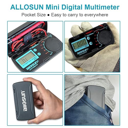 ALLOSUN Pocket Size Compact Digital Multimeter Auto Range Multi Continuity - Image 5