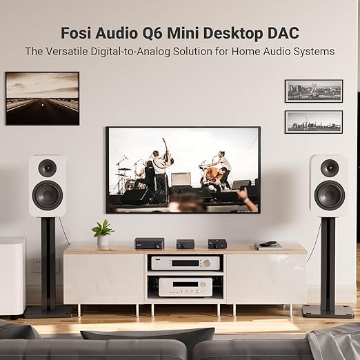 Fosi Audio Q6 Mini Desktop DAC, USB C Digital to Analog Audio Converter - Image 2
