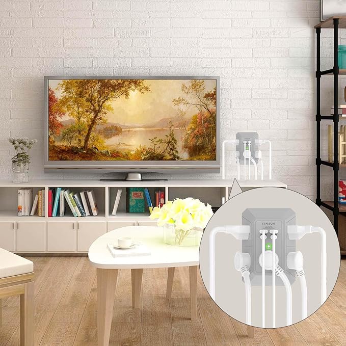 USB Wall Charger, Surge Protector, QINLIANF 5 Outlet Extender - Image 4