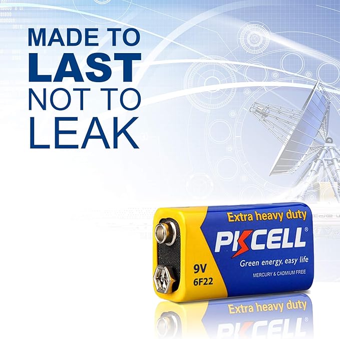 PKCELL 9V Batteries, 100 Pack 9 Volt Batteries Carbon Zinc, 9V Battery - Image 3