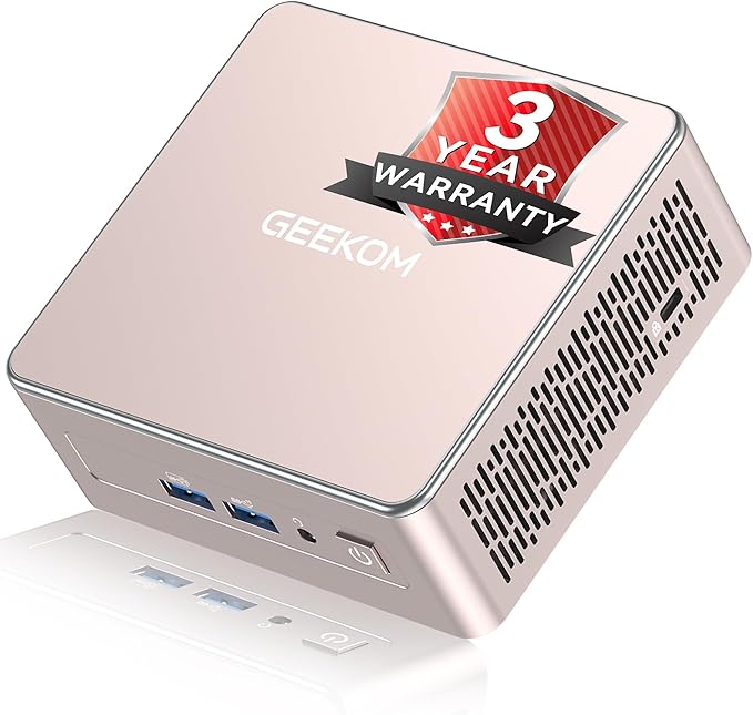 GEEKOM A5 Mini PC with AMD Ryzen 5 7430U, 3-Year Coverage, 16GB RAM&512GB M.2 by GEEKOM