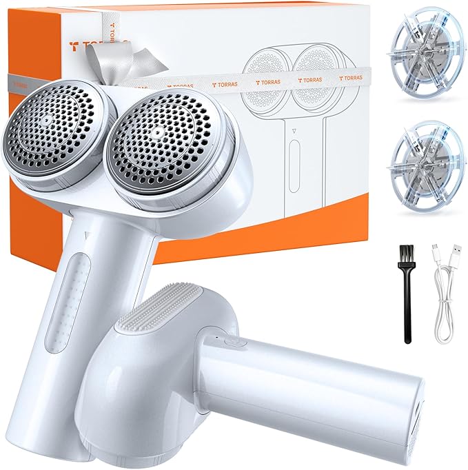 TORRAS Dual-Head Fabric Shaver, Longest Durability & 50ml Large Capacity by TORRAS