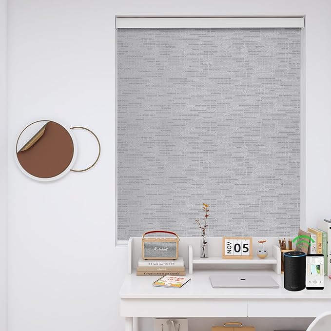 ZSHINE Motorized Blackout Window Blinds Customize Width Remote Control Wireless - Image 7