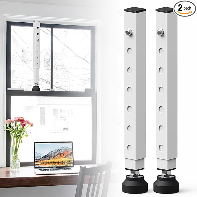 Gadgetzan 2 Pack Window Security Bars Adjustable 11"-18", Portable Short by Ourproductsarededicatedtobringingyouconvenience