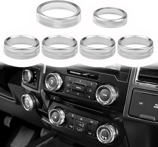Knob Cover for F150 AC Climate Control Switch/Trailer/4WD/VOL/Tune Button by Bentolin