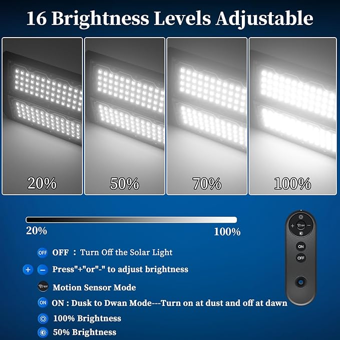 Ofuray Of-10600w Solar Street Lights Outdoor, 750000lm Solar Security Flood - Image 6