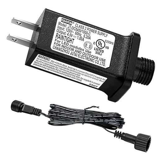 4.5V 1A LED Controller with Extension Cord, Replacement Model JT-DC45V1000-C by Airoads