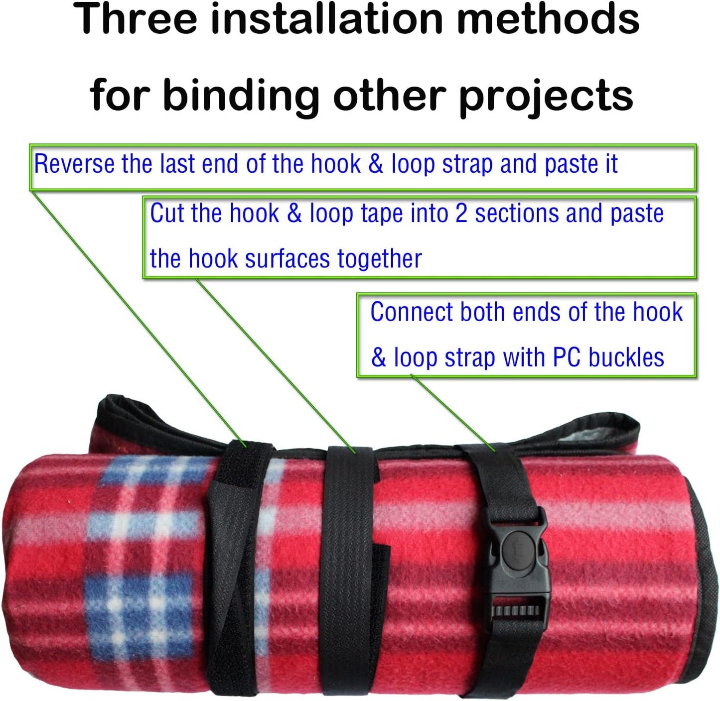 2 Pack Baby Safety Lock Strap, Middle Sliding Button with Dual Protection, Fits Kitchen French Door Refrigerators/Cabinets/RV Doors, Damage-Free Installation