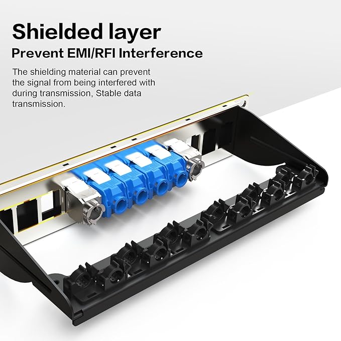 PBAEGAV 8 Port Patch Panel Blank UTP/STP 1U 10“ Keystone Patch Panel - Image 4