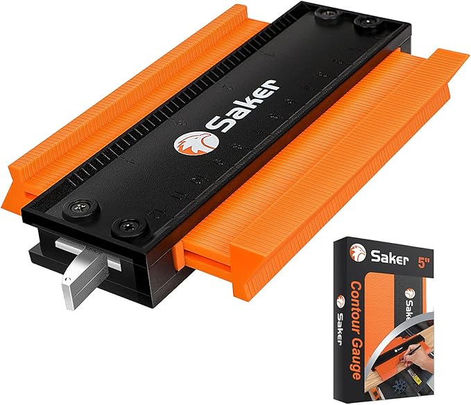 Saker Contour Gauge Profile Tool- Adjustable Lock-Precisely Copy Irregular by Saker