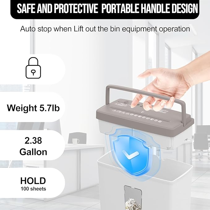 Suntiko 5-Sheet Cross Cut Paper Shredder - Image 3