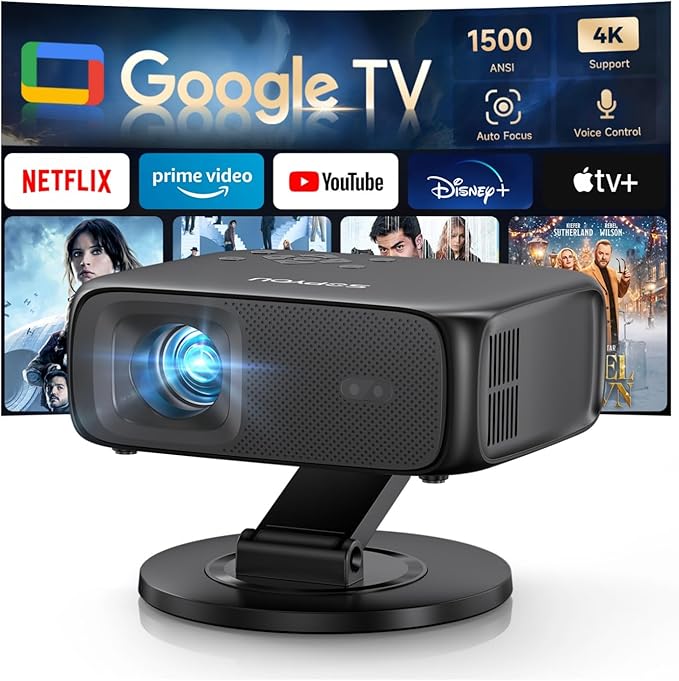 Smart Projector with WiFi and Bluetooth, SOPYOU Portable Outdoor Projector 4K by SOPYOU