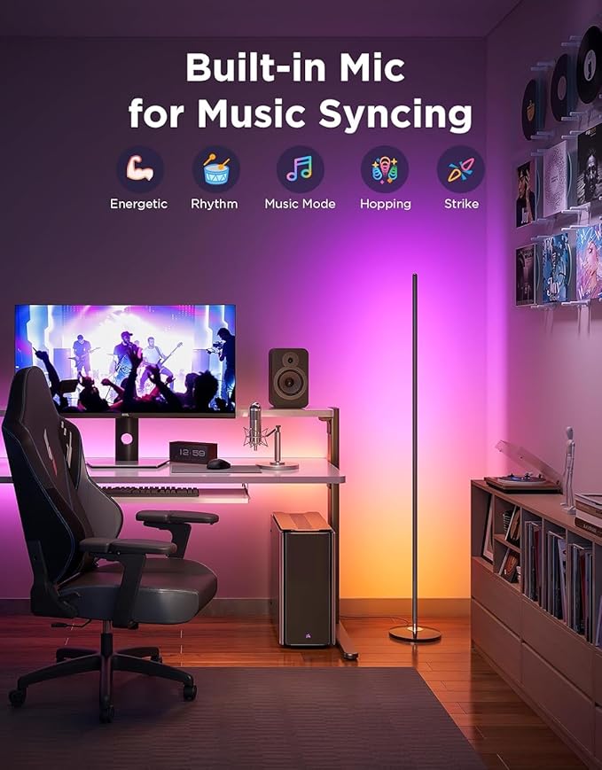 Govee RGBIC Floor Lamp Basic, LED Corner Lamp Works - Image 7