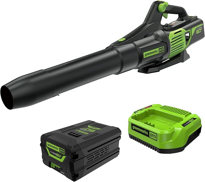 Greenworks 60V Cordless Leaf Blower, High Power, Lightweight & Quiet Operation by Greenworks