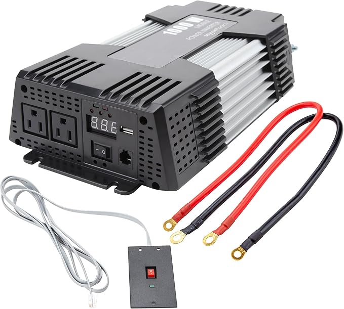 Amazon Basics 1000W Car Power Inverter - 12V to AC 110V by AmazonBasics