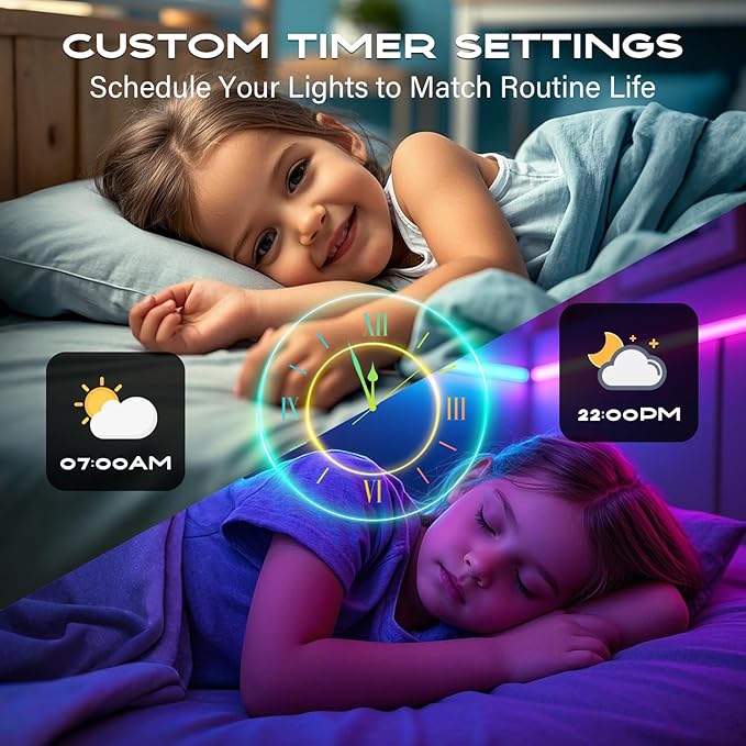 CHARKEE LED Strip Lights 110ft, Music Sync RGB LED Strip Lights - Image 3