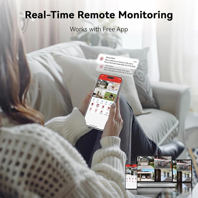 VORGUT Wired Security Camera System Outdoor, 4CH AHD TVI 5MP Lite DVR Recorder - Image 6