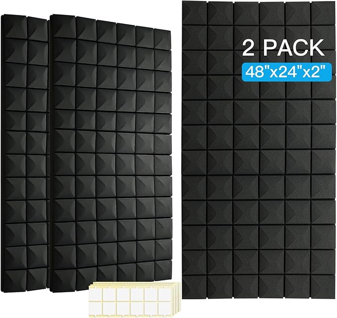 2 PCS Acoustic Panels, High Density Fire Resistant & Noise Absorbing by Unknown