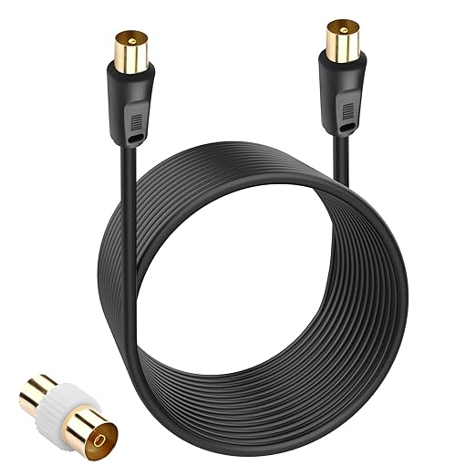 XMSJSIY RG6 Coaxial TV Cable 9.5mm TV Male to Male Adapter Cord w/ 9.5mm TV by XMSJSIY