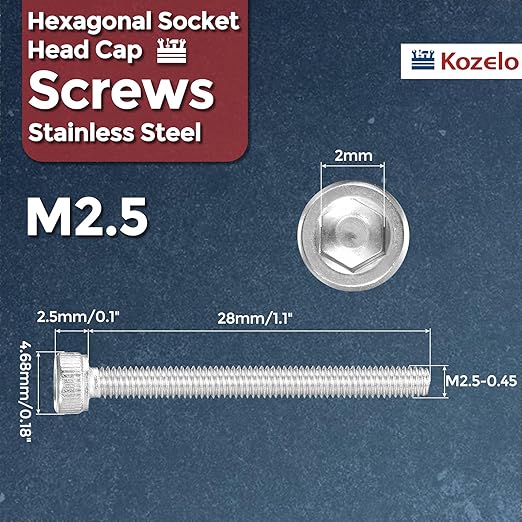 Kozelo 30pcs Socket Head Cap Screws - Image 2