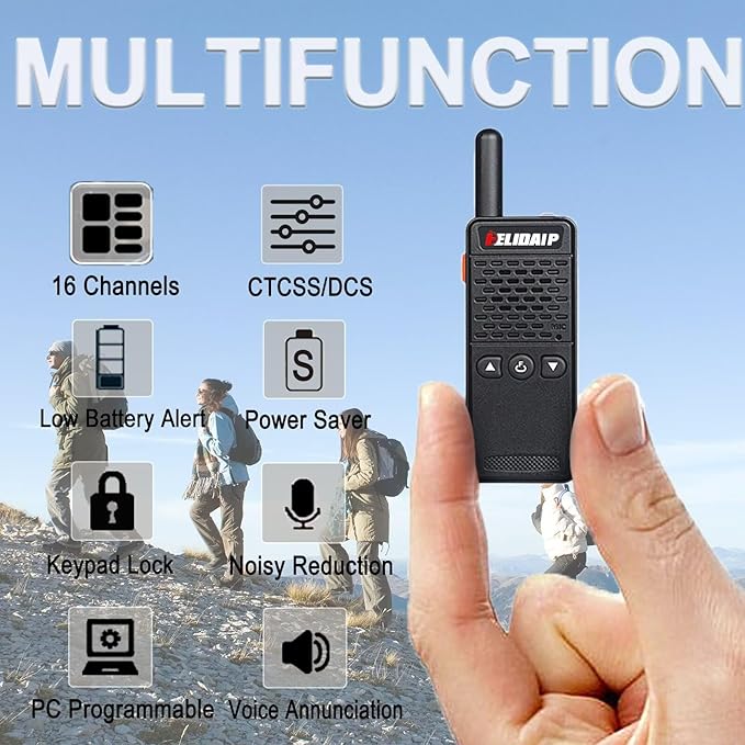 ELIDAIP T-M2 Super Mini Walkie Talkies - Image 2
