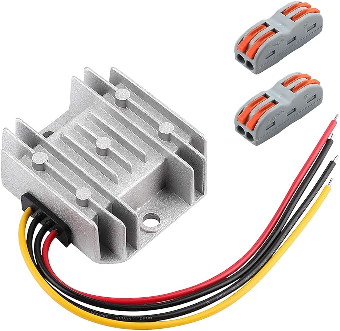 DC 8-40V to 12V Converter 3A 36W Regulated Voltage Power Converter IP68 by EAGWELL