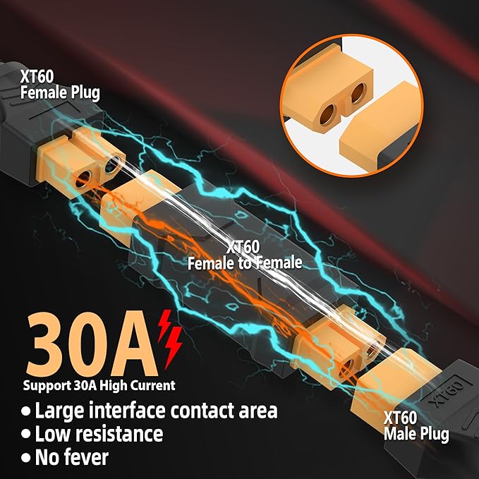 Magiclifee Upgrated XT60 Male to Female Connector Adapter, XT60 Connector No - Image 4