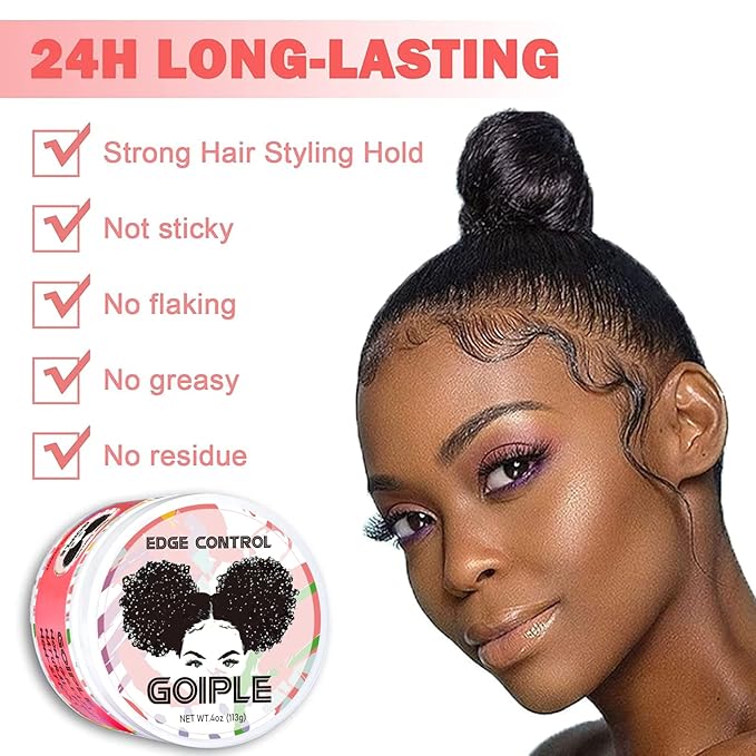 Edge Control Wax for Women Strong Hold Non-greasy Edge Control Smoother Edge Wax - Image 3