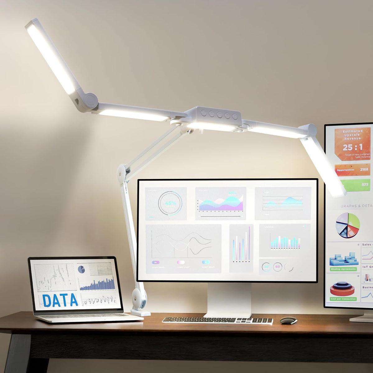 Neatfi 3, 000 Lumens LED Desk Lamp, 360 SMD LEDs, CRI 95, Adjustable Light Modes